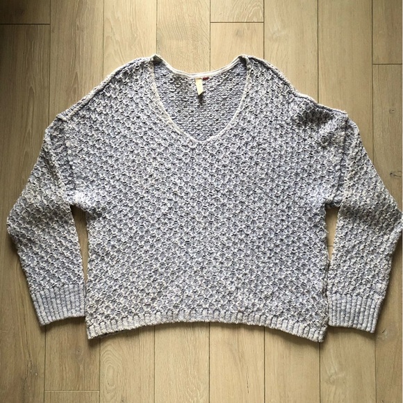 Anthropologie Pilcro Textured Wide Neck Cotton Sweater Size L - Picture 2 of 12